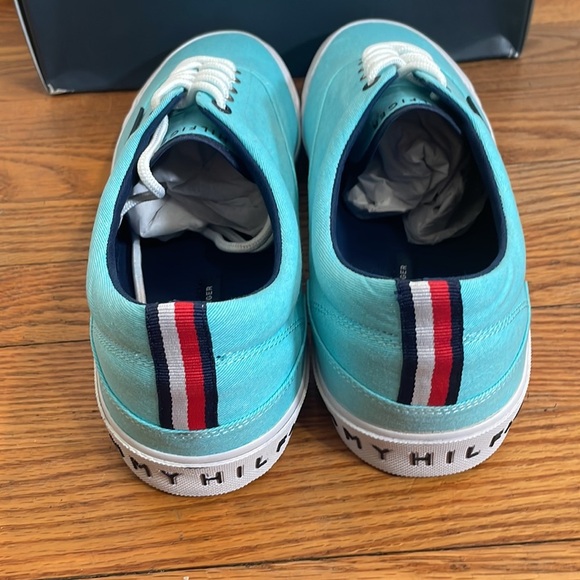 Tommy Hilfiger Casual Lace up Pallet Sneakers Light Blue Men's 13M - Picture 3 of 12